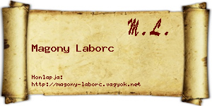 Magony Laborc névjegykártya